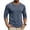 Blue, variant on Men's Contrast-Stitch Crew-Neck Long-Sleeve Tee, Comfort Soft Blend Knit for daily commutes & travel Gray XXL