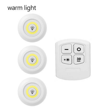 

Cabinet Light Remote Control Night Light 80-120LM Adjustable COB Wardrobe Lamp Warm Light 1-in-3