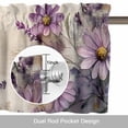 thumbnail image 6 of Spring Floral Valance Curtain Retro Purple Flower Leaves Wood Grain Window Valances Rod Pocket Short Curtains Window Treatments for Kitchen Bedroom Bathroom Laundry 60" x 14", 6 of 9