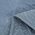 thumbnail image 4 of Chezmoi Collection Austin King Oversized Bedspread Set, 3-Piece Lightweight Microfiber Quilted Coverlet for All Seasons, Grayish Blue, 4 of 6