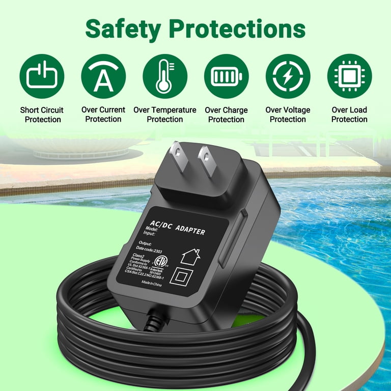 Replacement 12.6V AC Adapter Charger For Aiper Seagull Plus Cordless Robotic Pool Cleaner