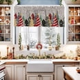 thumbnail image 2 of Christmas Valances for Windows Gray Xmas Trees Christmas Kitchen Curtain Valances Star Snowflakes Grey Window Curtain Treatment Short Topper Curtains Seasonal Valance Christmas Decor,54x18 inch, 2 of 6