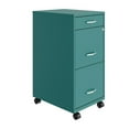 thumbnail image 2 of Pemberly Row 3 Drawers Vertical Turquoise Metal Filing Cabinet Pre-assembled, 2 of 5