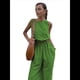 thumbnail image 2 of Conjuntos de 2 Piezas para Mujer: Chaleco de , Conjuntos Casuales Elegantes, Pantalones de Pierna con Abertura Alta. Verde M, 2 of 7