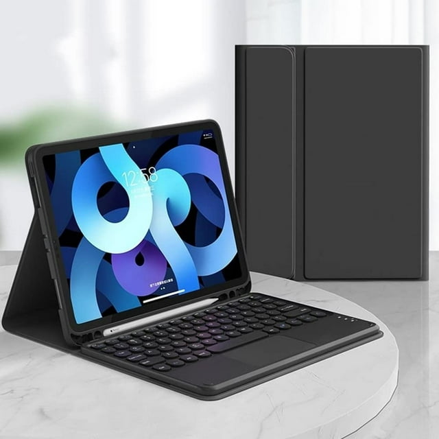 MesaSe iPad 9th Generation 8th 7th Gen 10.2 inch/Air 3 Pro 10.5 inch Keyboard Case with Touchpad Cute Round Key Color Keyboard Detachable Bluetooth Touch Keyboard Slim Smart Cover