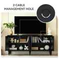 thumbnail image 4 of BFJDM 63" Mid-Century Wood 4-Door Sideboard Buffet Cabinet with Adjustable Shelves, Black, 4 of 9