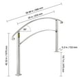 thumbnail image 6 of VEVOR Handrails for Outdoor Steps, Fit 1 or 3 Steps Outdoor Stair Railing, White Wrought Iron Handrail, Flexible Front Porch Hand Rail, Transitional Handrails for Concrete Steps or Wooden Stairs, 6 of 9