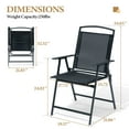 thumbnail image 5 of Pellebant Black Patio Outdoor Folding Dining Chairs Set of 4, 5 of 6