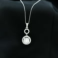 thumbnail image 3 of Rosec Jewels Dangle Pendant Necklace with Certified Moissanite for Women - D-VS1 Quality, 10K White Gold, 3 of 8