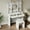 White, variant on JustSmart Vanity Desk with Mirror and Lights, for Bedroom, Includes Padded Stool, Storage Drawers, USB Outlets, Hairdryer Holder, Adjustable LED Light with 3 Lighting Modes, White