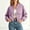 Purple, variant on Women Short Bomber Jacket Long Sleeve Mock Neck Coat With Pockets Button Front Casual Loose Fit Outerwear for Fall Fashion