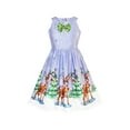 thumbnail image 1 of Girls Dress Purple Christmas Reindeer Snow Xmas Tree Party 10 Years, 1 of 7