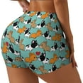 thumbnail image 2 of Kdxio Cute French Bulldog Print Workout Shorts for Women Seamless Soft Smooth Gym Yoga Scrunch Active Shorts, 2 of 9