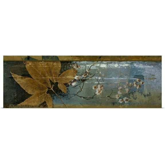 Great BIG Canvas | "Leaf Panel IV" Art Print - 60x20
