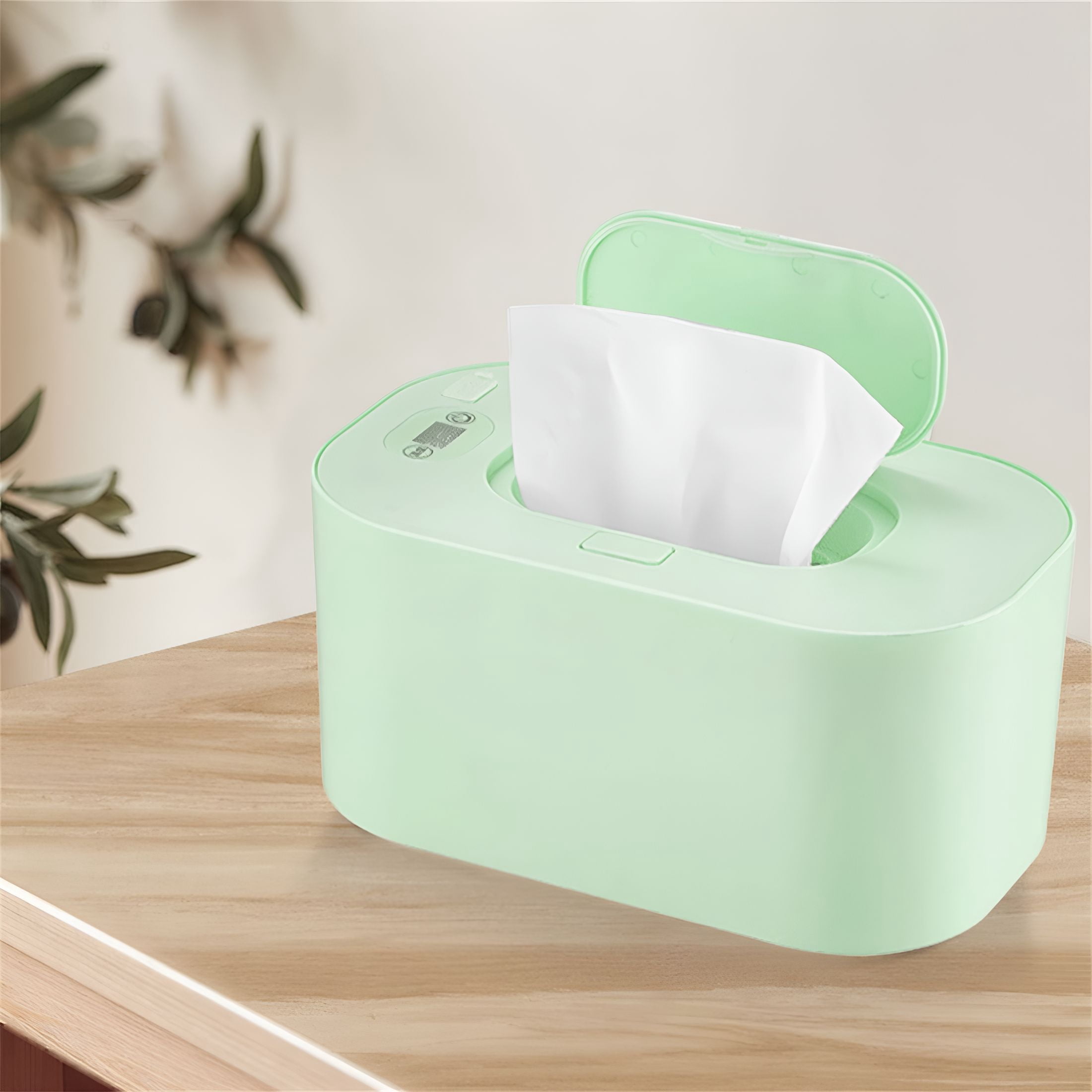 HIBIBUD Smart Car Tissue Warmer-Wipe Warmer for Vehicle And Home Use,Constant Temperature Moisturizing Box with Temperature Display,No Need Water And Sponge,Portable Insulated Wipes Holder