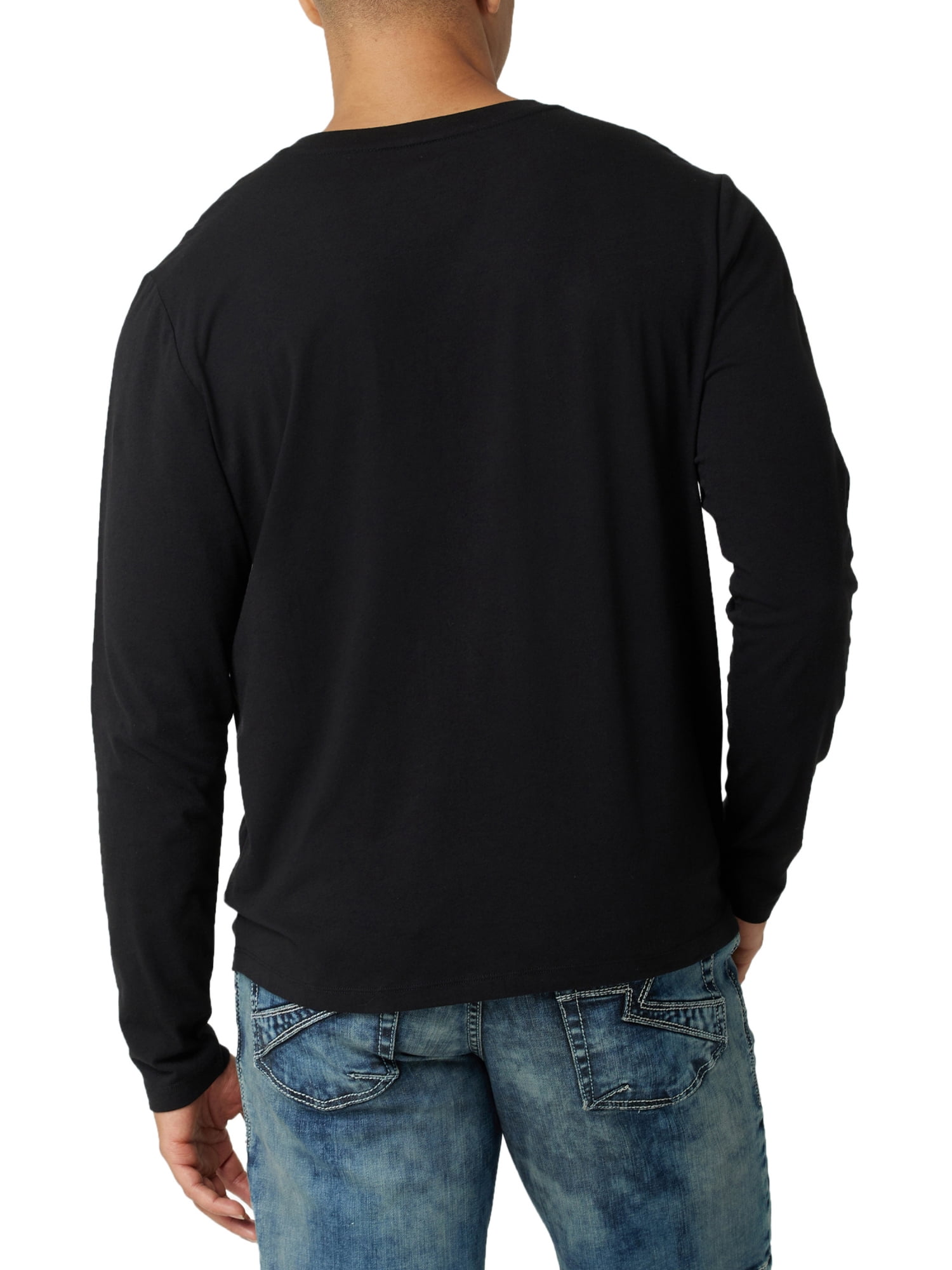 Rock & Republic Men's Abstract Logo Long Sleeve Tee