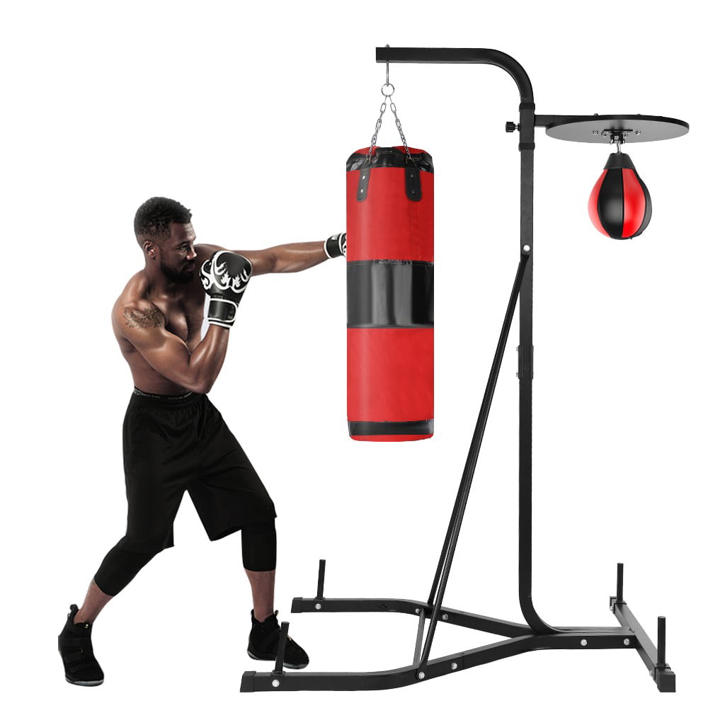 Heavy-duty Boxing Punching Bag Rack Free Standing Boxing Bag For Home Fitness US 