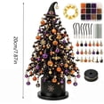 thumbnail image 3 of Aoznliie DIY Beaded Christmas Tree Kit, Diy Small Xmas Tree with Witchhat Topper & Lights, Ideal Christmas Decor for Home Office, Black, 3 of 8