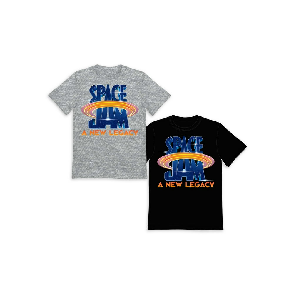 Space Jam - Space Jam 2 Boys Space Jam Logo Graphic T-Shirts 2-Pack ...