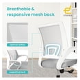 thumbnail image 4 of Ergonomic Office Chair with Lumbar Support - Adjustable Swivel Computer Gaming Chair with Mesh Seat - Rolling Desk Chair for Home & Executive Use, Beige, 4 of 6