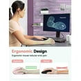 thumbnail image 3 of TECKNET 2.4G Ergonomic Mouse Vertical Wireless - 4800 DPI Optical Carpal Tunnel Mouse Right Hand, 5 Adjustable DPI, Quiet Clicks, 6 Buttons for Laptop, Desktop, PC, Computer - Pink, 3 of 8