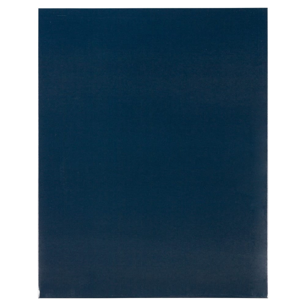 JAM Paper Laminated Two Pocket Glossy Folders, Navy Blue, 3/Pack