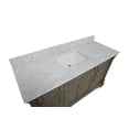 thumbnail image 2 of Sydney 60" Single Bathroom Vanity with Weathered Gray Cabinet and Carrara Marble Top, 2 of 6