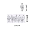 thumbnail image 3 of ZENVIVE Glittered Pinecone Christmas Ornaments, Set of 6 with Gold Caps and Hanging Loops, Festive Holiday Xmas Tree Party Home Indoor Display, Silver Glitter, 3 of 5