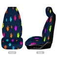 thumbnail image 3 of Colorful Paw Prints Pattern Set of 2Pcs Car Seat Covers Easy Clean Automobile Seat Protector Car Interior Accessories, 3 of 6