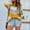Yellow, variant on Babysbule Sweaters for Women Women Casual Loose Fit Fashion Color Matching Pullover Long Sleeve Round-Neck Sweater