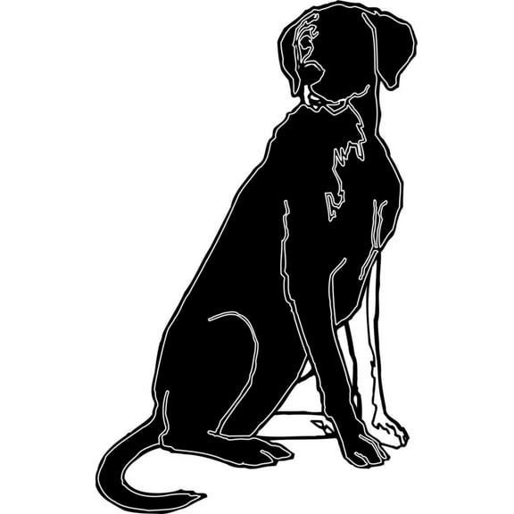 Custom Designs Sitting Dog 12 X 24 Inches
