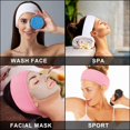 thumbnail image 3 of Diadema lavable para maquillaje Multicolor para Spa Yoga deporte maquillaje cuidado facial 3 uds., 3 of 5