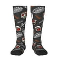 thumbnail image 2 of Lsque Japanese Sushi Hashi Printed Crew Socks Men's Women's LightWeight Thin Casual Calf Socks ,Knee High Socks,Cotton Socks, 2 of 9