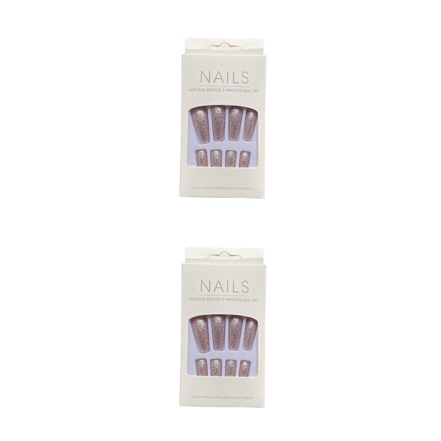 Juego de extensión de uñas Seitruly punta francesa brillantes H33-mixed