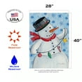 thumbnail image 3 of Toland Home Garden Stringin' Snowman Winter Flag Double Sided 28x40 Inch, 3 of 5