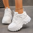 thumbnail image 2 of Women's Breathable Sneakers, Mesh Lightweight, Easy - Walk Casual Sport Strap Athletic Running Shoes with Platform Sole for Height Increase, 2 of 9