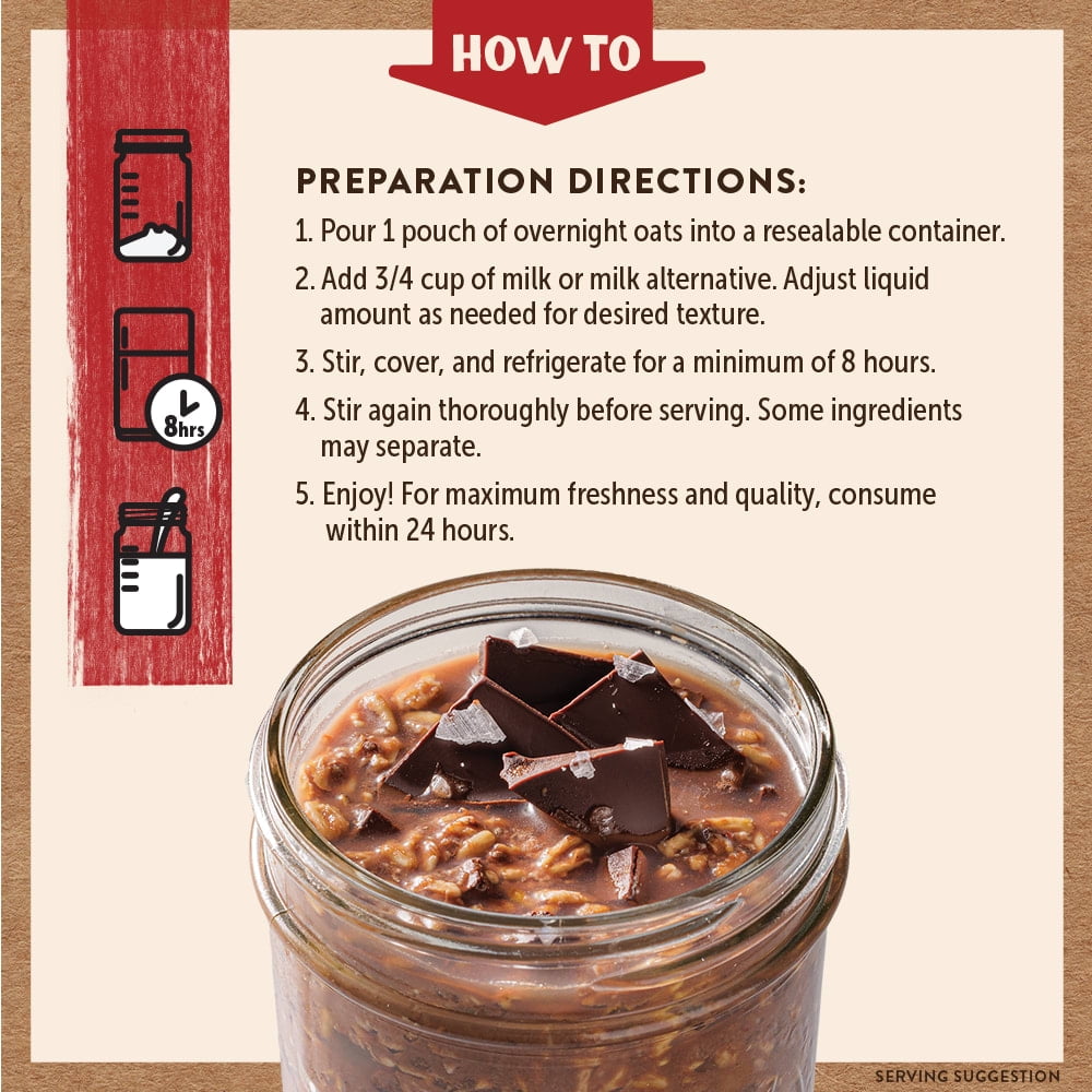 Kodiak Protein-Packed Dark Chocolate Sea Salt Overnight Oats, 2.47 oz