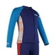 thumbnail image 5 of El traje de neopreno dividido embroma el traje de buceo termal de la cremallera frontal elástico de nylon del neopreno de 2,5m m Azul Marino XL, 5 of 8