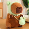 thumbnail image 2 of Juguetes de peluche divertidos de Capybara con tocado, muñecos de peluche de animales de dibujos animados encantadores, regalo de vacaciones, decoración del hogar, almohadas de felpa para sofá, 2 of 4