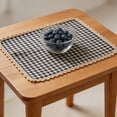 thumbnail image 6 of SouMaox Placemat Set Decorative Table Mat, Rectangular Placemat for Dining Table Protection, Classic Checkered Design, 11.8" x 15.7" Black, 6 of 7
