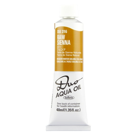 DUO Aqua Oil Color 40ml, Raw Sienna