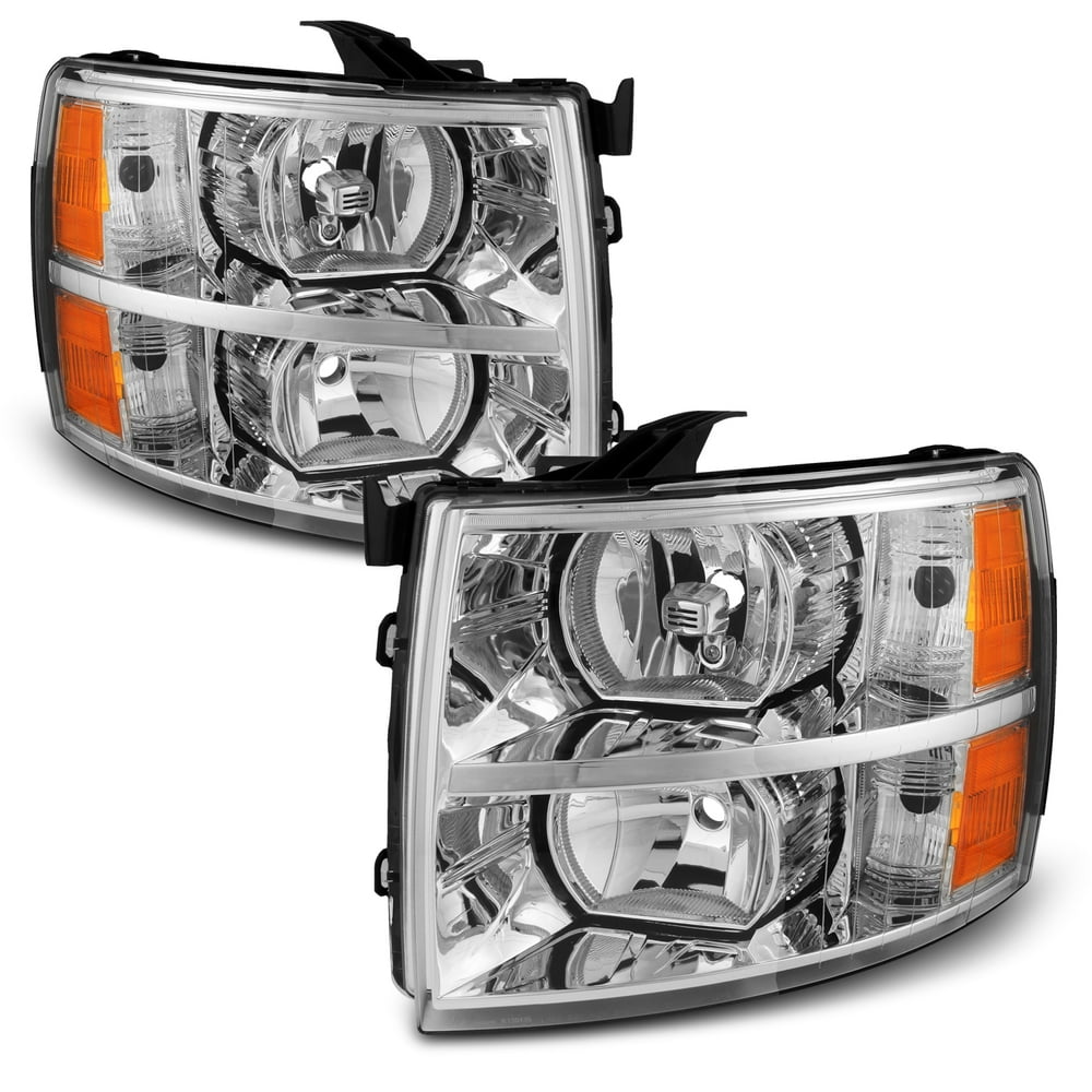 Fit 2007-2013 Chevy Silverado 1500 2500 3500 Replacement Headlights L+R