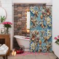 thumbnail image 4 of Summer Beach Shower Curtains for Bathroom, Coastal Starfish Conch Shells Flower Blue Wood Washable Fabric Shower Curtain with Hooks Waterproof Bathroom Decor Sets, 72 x 78 Inches, 4 of 9