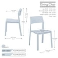 thumbnail image 6 of Porthos Home Brock Stackable Dining Chairs, Overall Plastic (Set of 2), 6 of 6