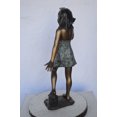 thumbnail image 6 of Nifao Standing Girl Listening to a Shell Bronze Statue – Home Office Decor Sculpture, 16"L x 12"W x 37"H, 6 of 10