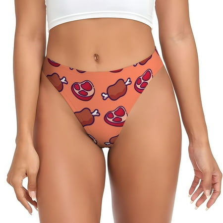 Sigee Cartoon Meat for Women s G-String Panty  Low Rise  Soft Lace Perfect for Everyday Wear or Special Occasions-4X-Large