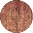 thumbnail image 1 of Ahgly Company Indoor Round Oriental Brown Traditional Area Rugs, 6' Round, 1 of 4