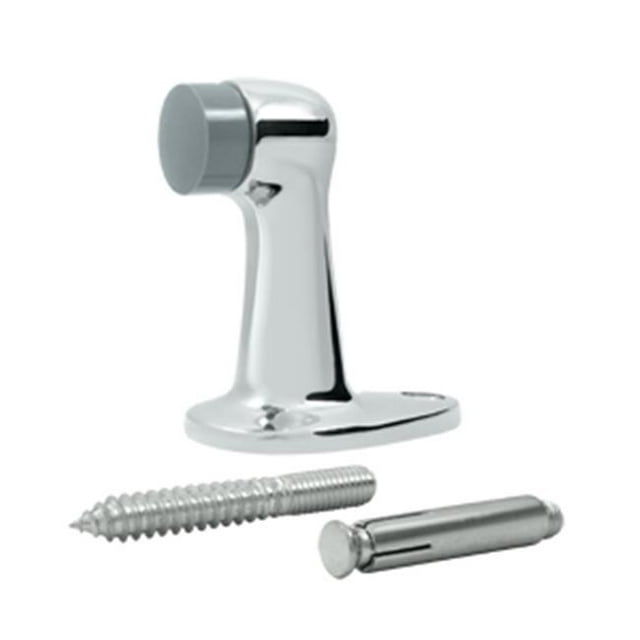 2.87 in. Floor Door Bumper, Bright Chrome - Solid