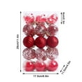 thumbnail image 3 of 30ct Christmas Ball Ornaments-60mm/2.36" Shatterproof Clear Plastic Xmas Balls Baubles Set with Stuffed Delicate Sparkling, Hanging Christmas Tree Decorations, 3 of 3