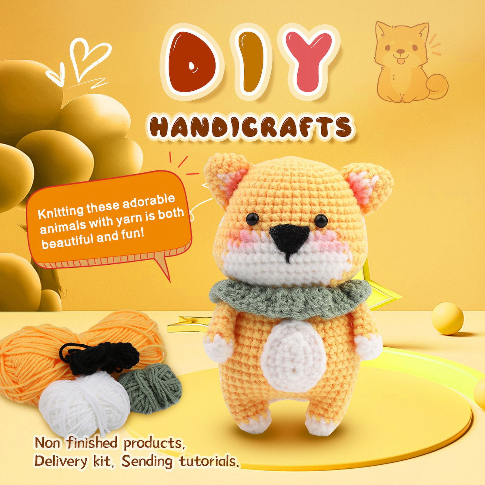 Cradiyee Crochet Kit For Beginners - Make Penguin & Elephant Plushies With Yarn, Hooks & Video Tutorial - View #4